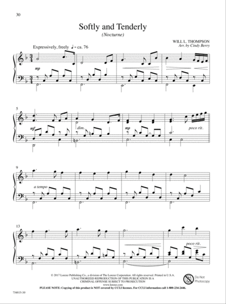 Cindy Berry: Classic Hymn Settings Piano Solo scores gallery preview page 13