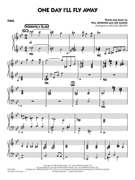 One Day I'll Fly Away (from Moulin Rouge) (arr. Michael Brown) - Piano