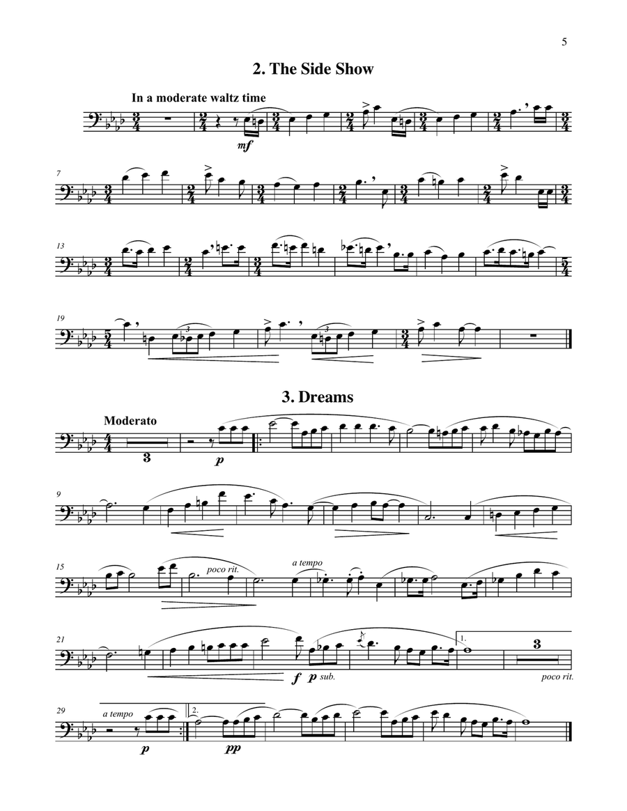 Four Songs for Euphonium & Piano Euphonium scores gallery preview page 5