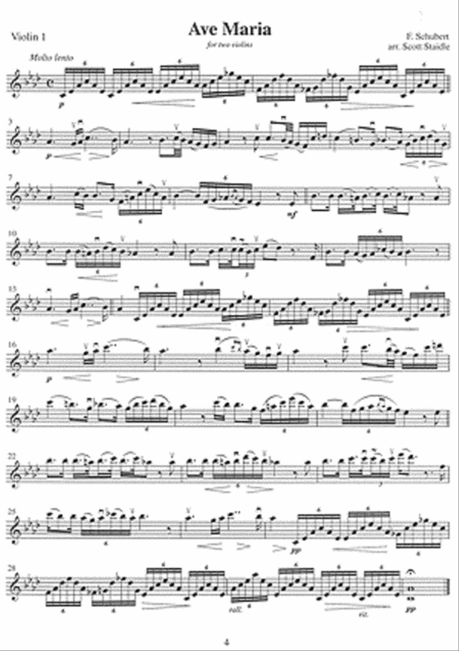 Christmas Music Arranged for Violin Duet String Duet scores gallery preview page 3