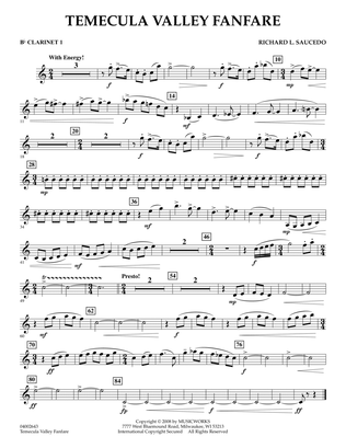 Temecula Valley Fanfare - Bb Clarinet 1