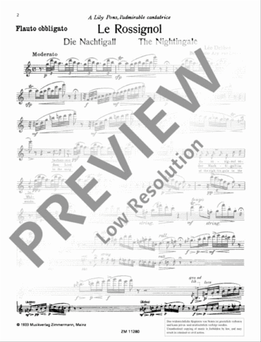 The Nightingale Flute scores gallery preview page 17