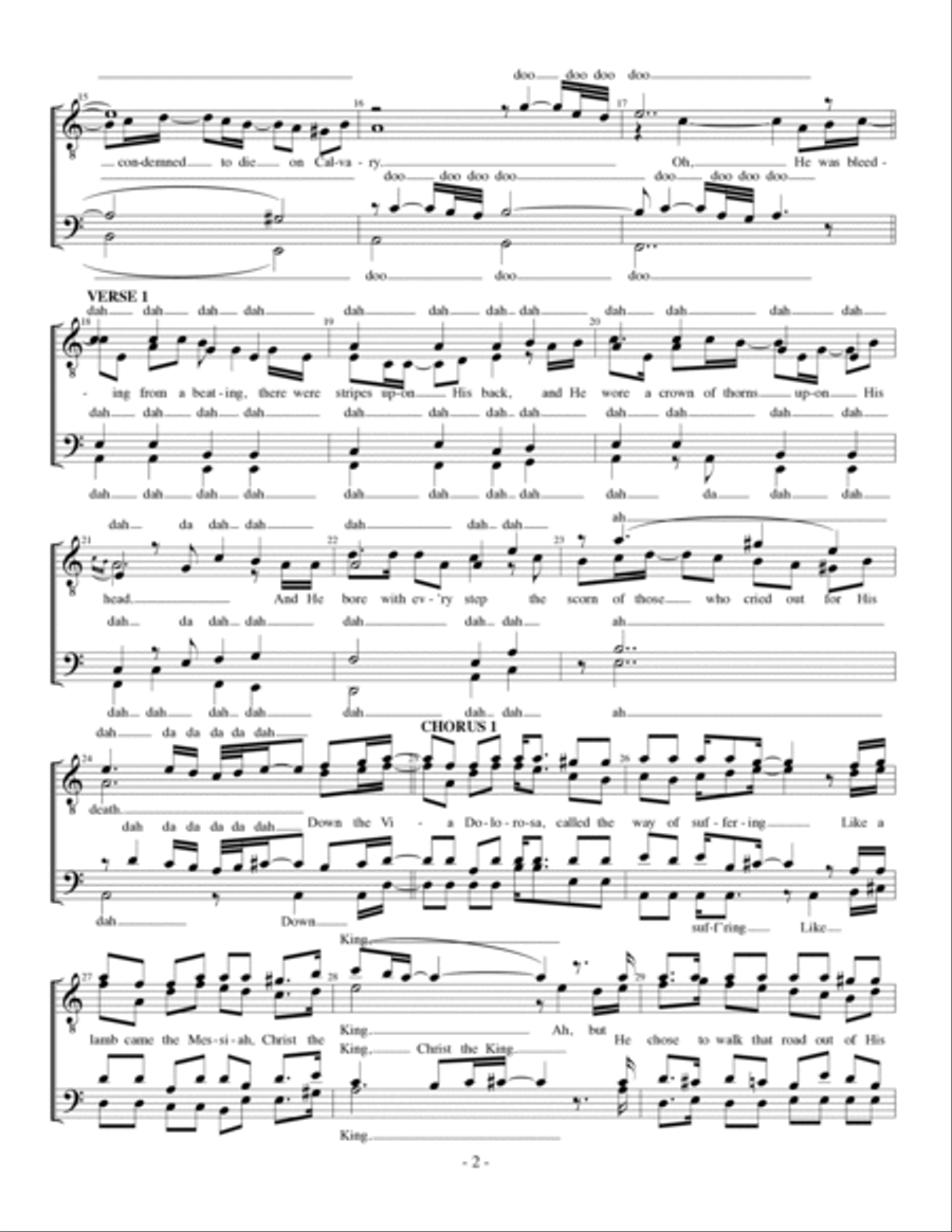 Via Dolorosa A Cappella scores gallery preview page 2