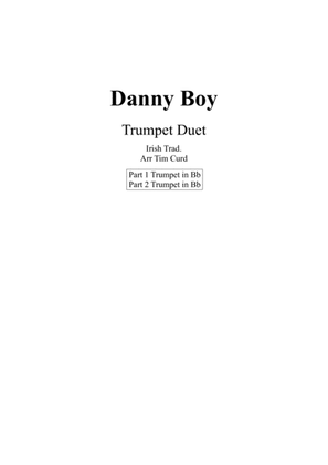 Book cover for Danny Boy. Trumpet Duet
