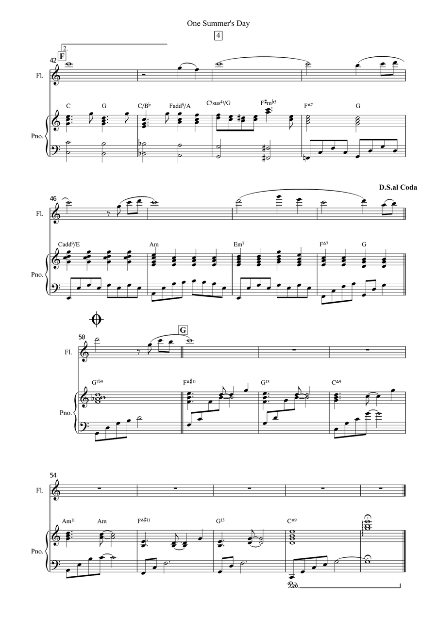 One Summer's Day Small Ensemble scores gallery preview page 4