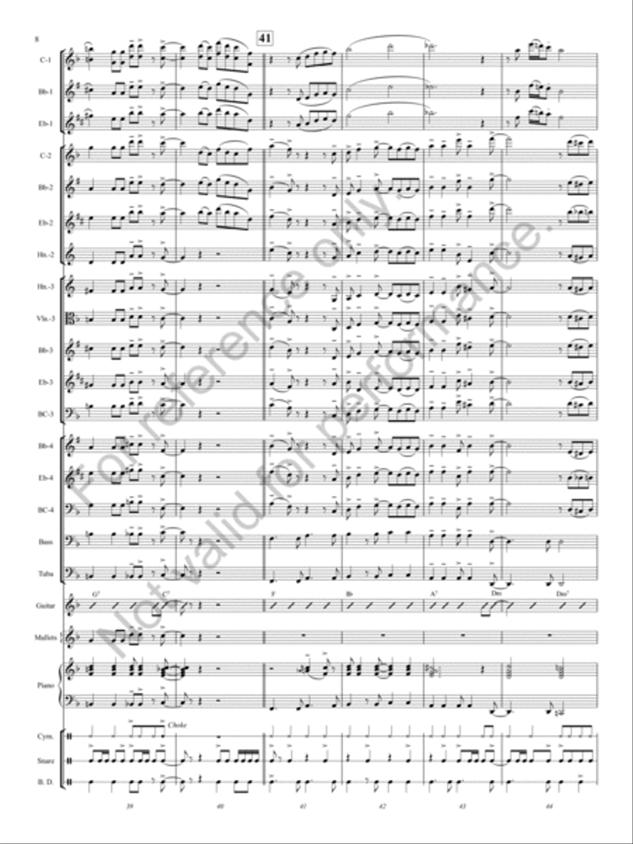 Gospel John Concert Band scores gallery preview page 8