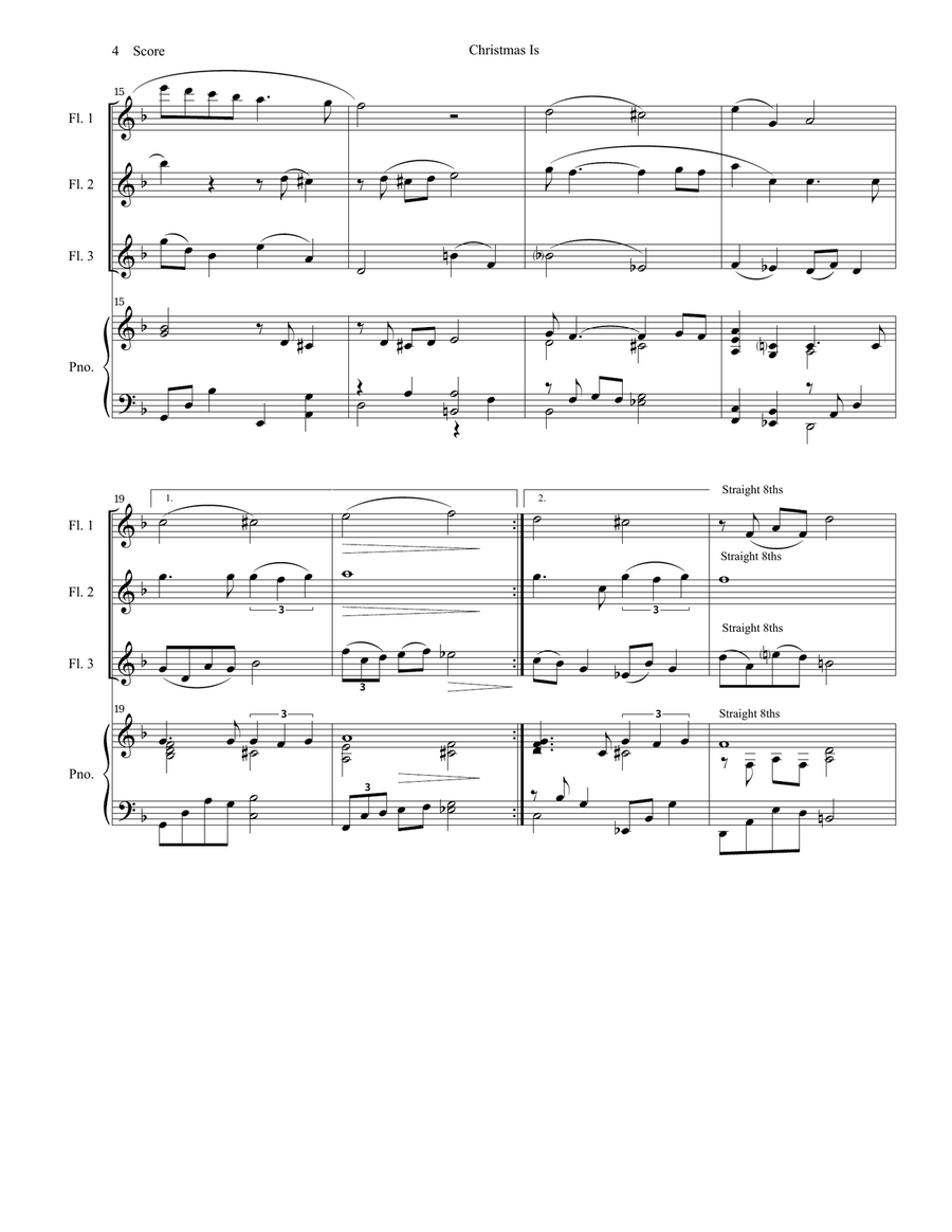 Christmas Is Woodwind Trio scores gallery preview page 5