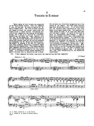 Book cover for Bach: Seven Toccatas