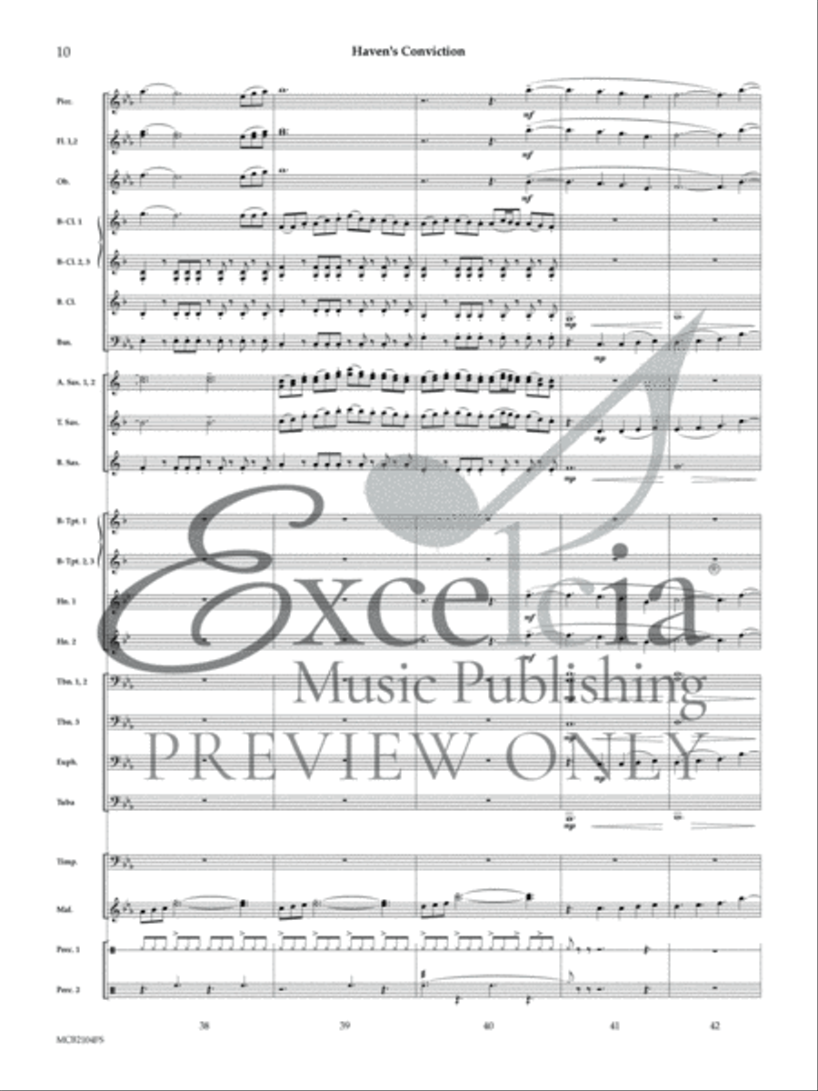 Haven's Conviction Concert Band scores gallery preview page 11