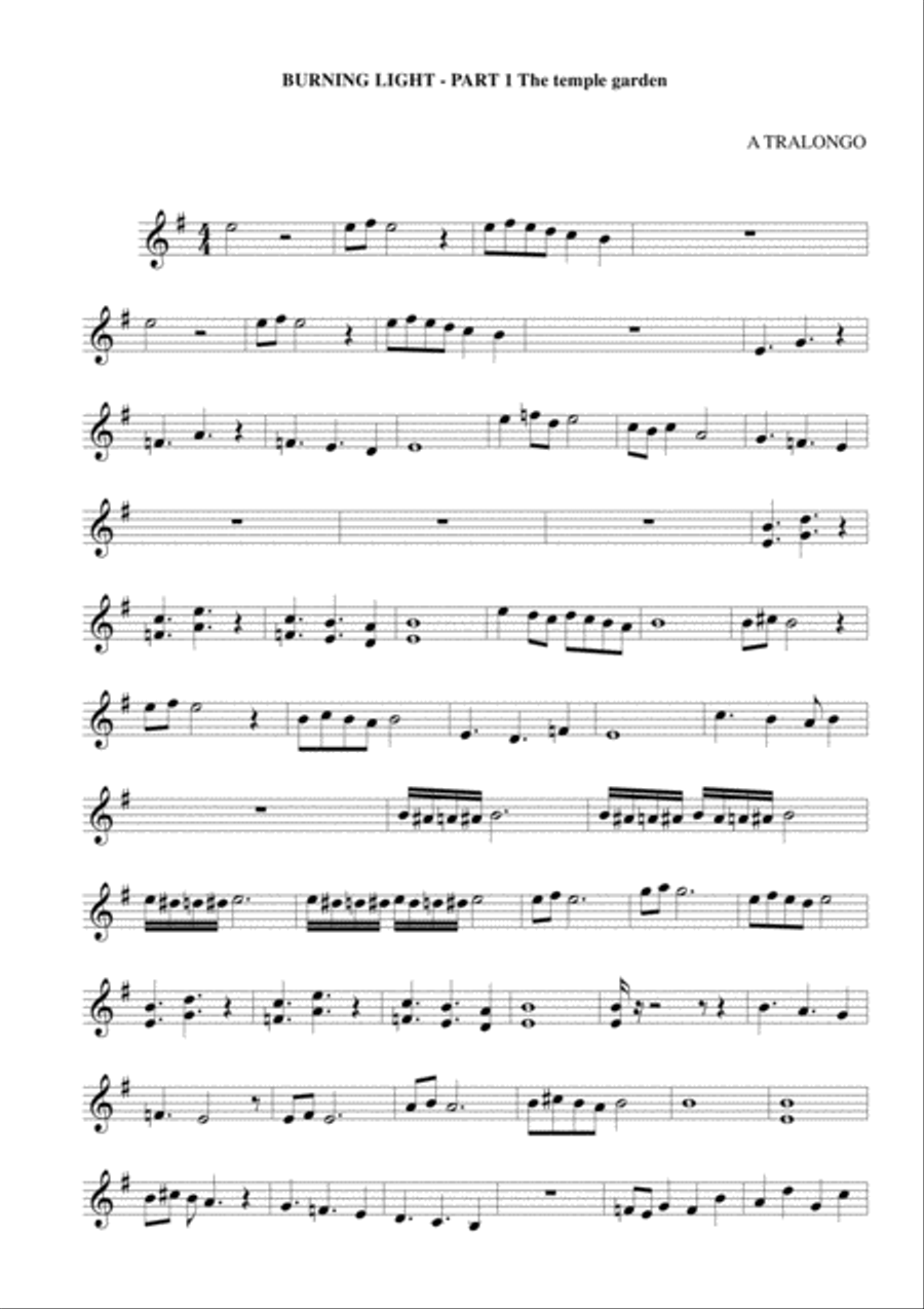 THE TEMPLE GARDEN THE TEMPLE GARDEN Piano Solo scores gallery preview page 1