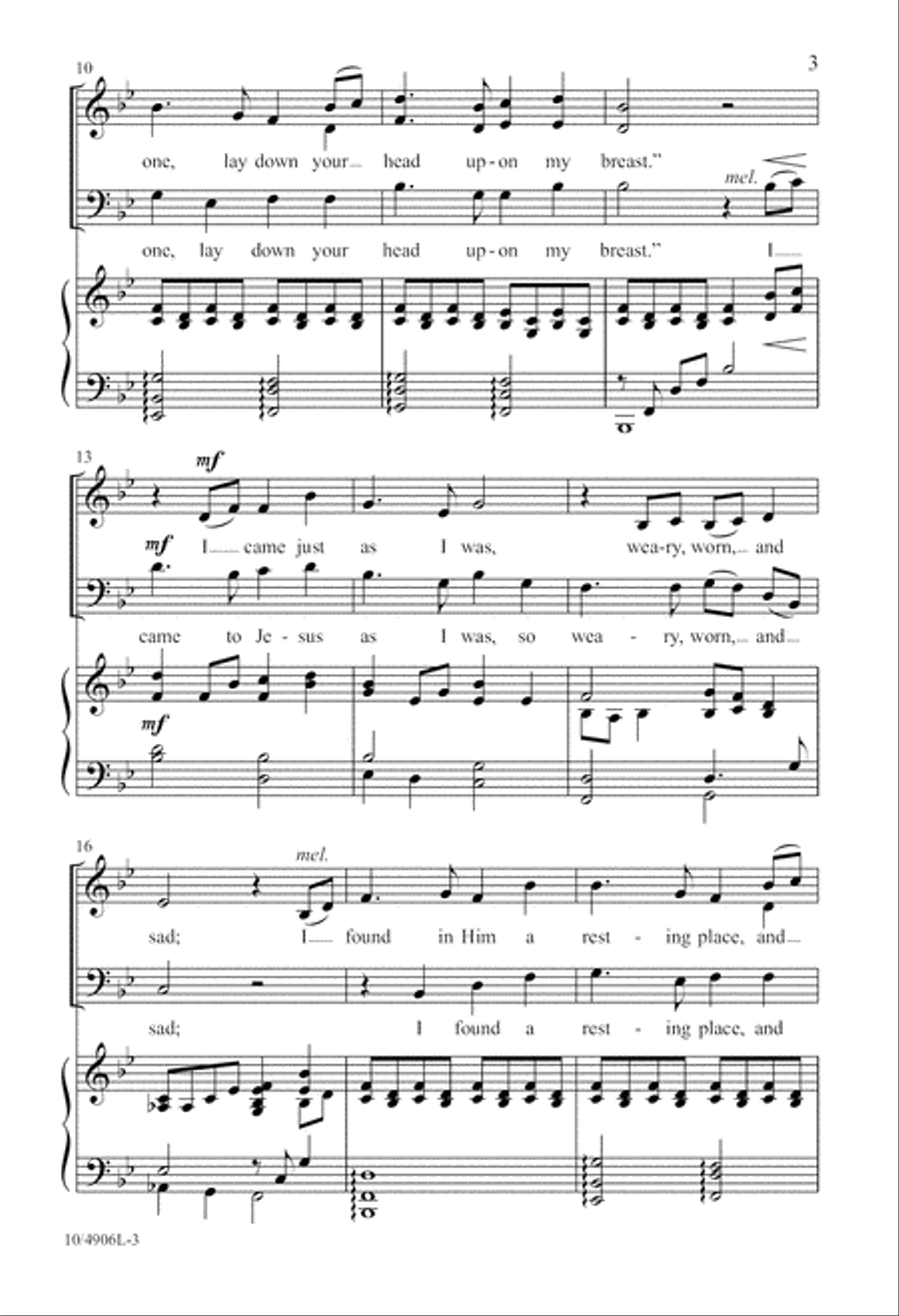 Come to Me and Rest 3-Part scores gallery preview page 3