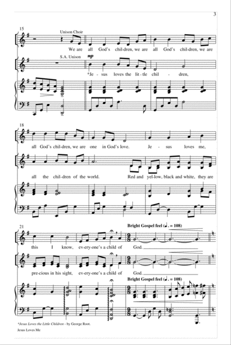 Jesus Loves Me Jesus Loves Me Unison Choir scores gallery preview page 3