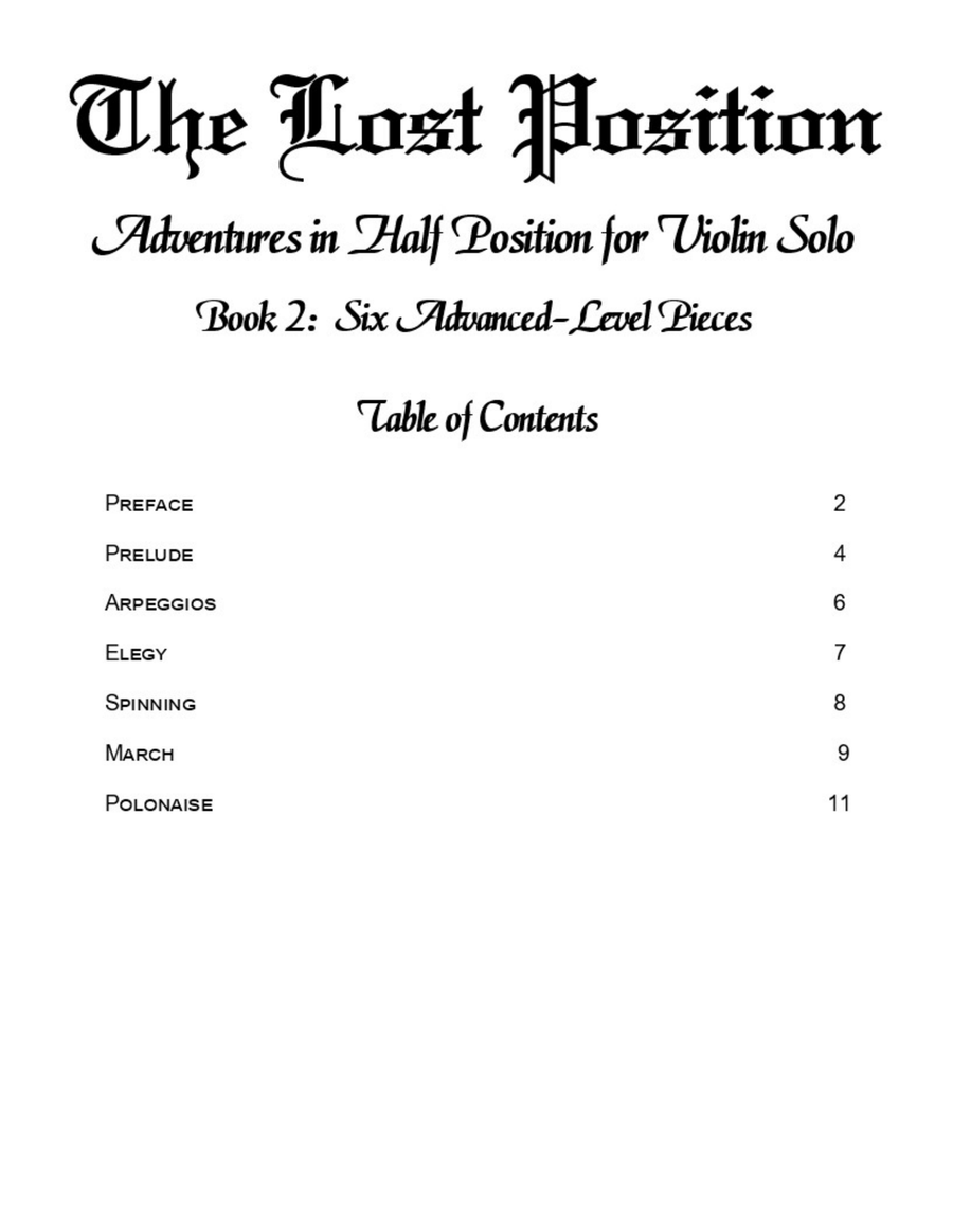 The Lost Position: Adventures in Half Position for Violin Solo, Book 2: Six Advanced-Level Pieces Violin Solo scores gallery preview page 4