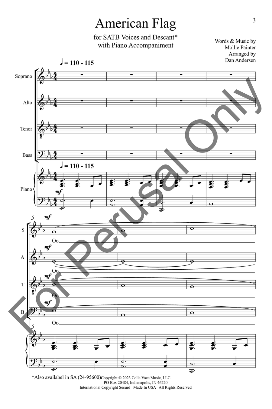 American Flag American Flag 4-Part scores gallery preview page 2