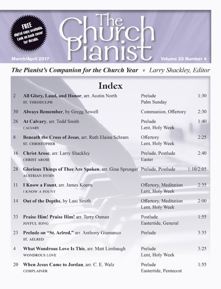 The Church Pianist Mar/Apr 2017 - Magazine Issue