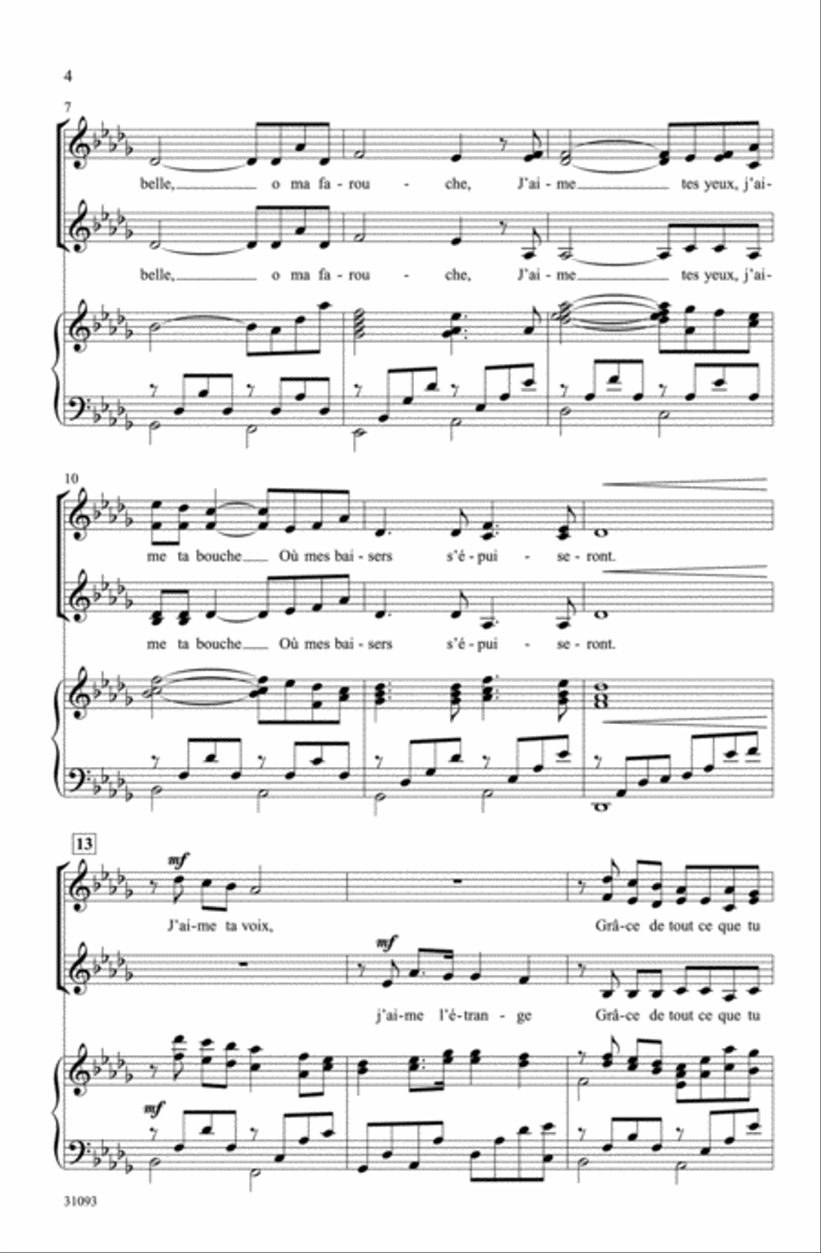 Chanson d'Amour Women's Choir scores gallery preview page 3