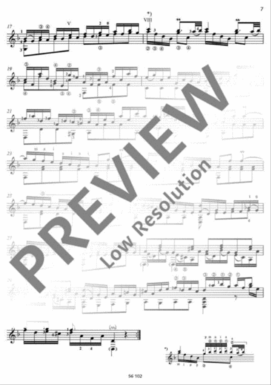 Sonata D minor Classical Guitar scores gallery preview page 3