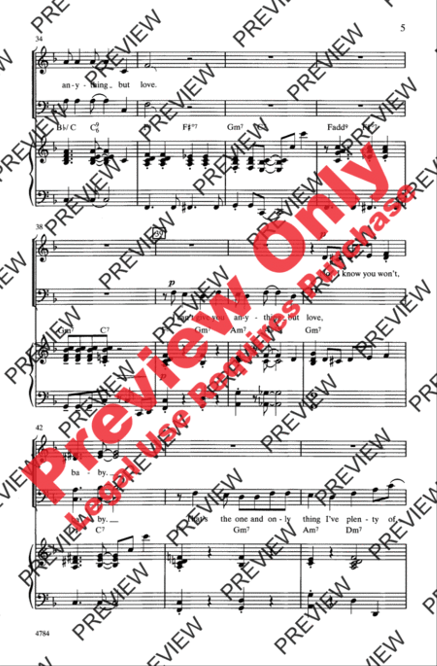 I Can't Give You Anything but Love 4-Part scores gallery preview page 5