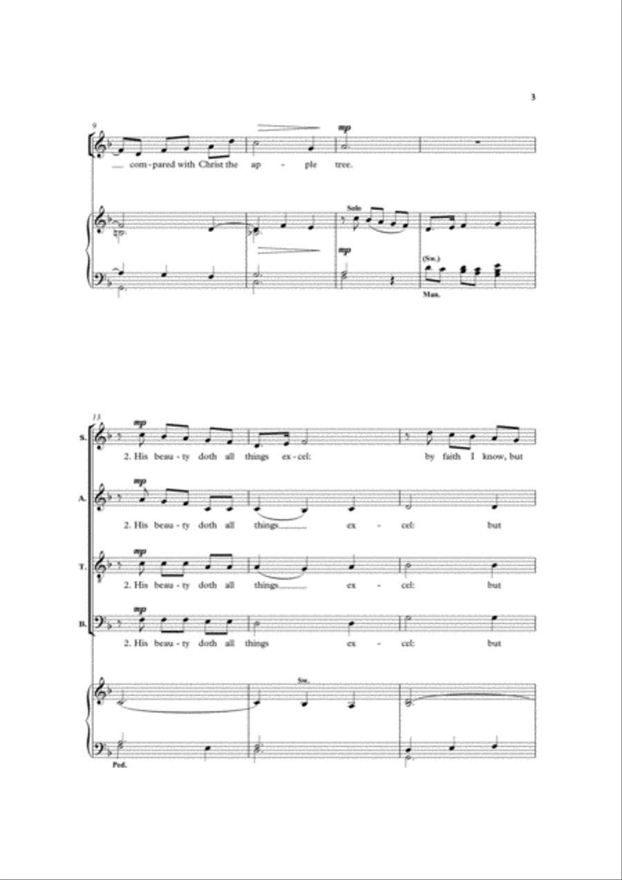 Jesus Christ the Apple Tree 4-Part scores gallery preview page 2