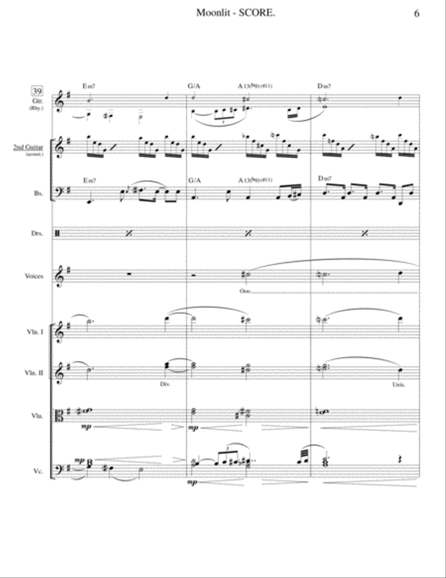 Moonlit (Soloist & Ensemble) Unison Choir scores gallery preview page 6