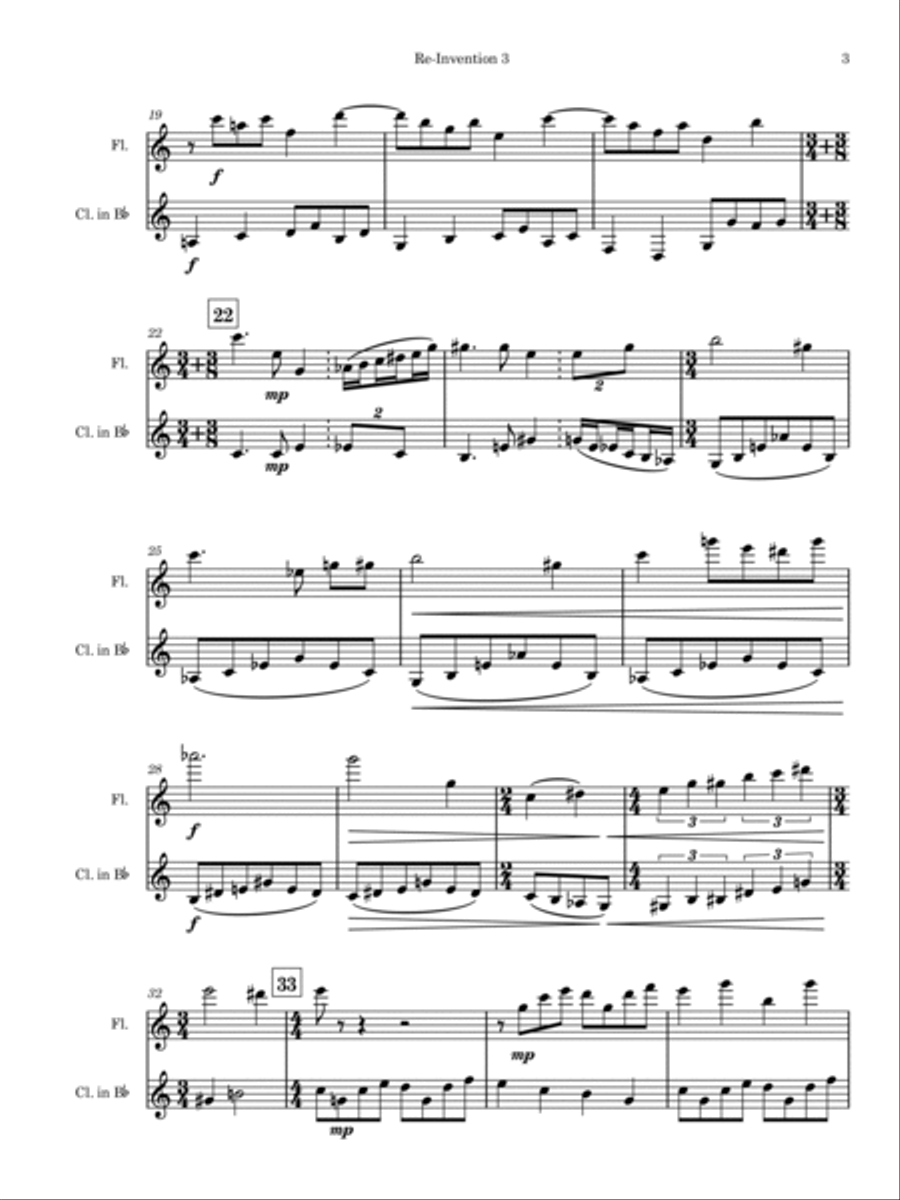 Reinvention III Woodwind Duet scores gallery preview page 3