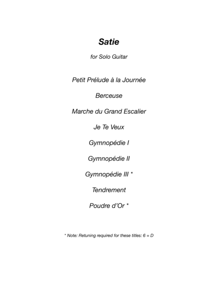 Satie (for Solo Guitar) image number null