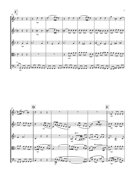Recordare (from "Requiem") (F) (String Quintet - 3 Violins, 1 Viola, 1 Cello)