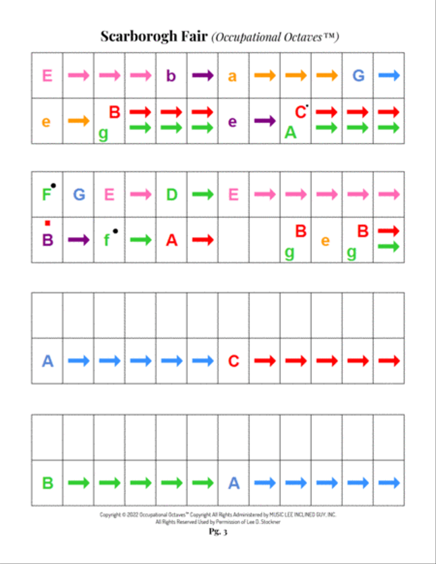 Scarborough Fair Piano Solo scores gallery preview page 4