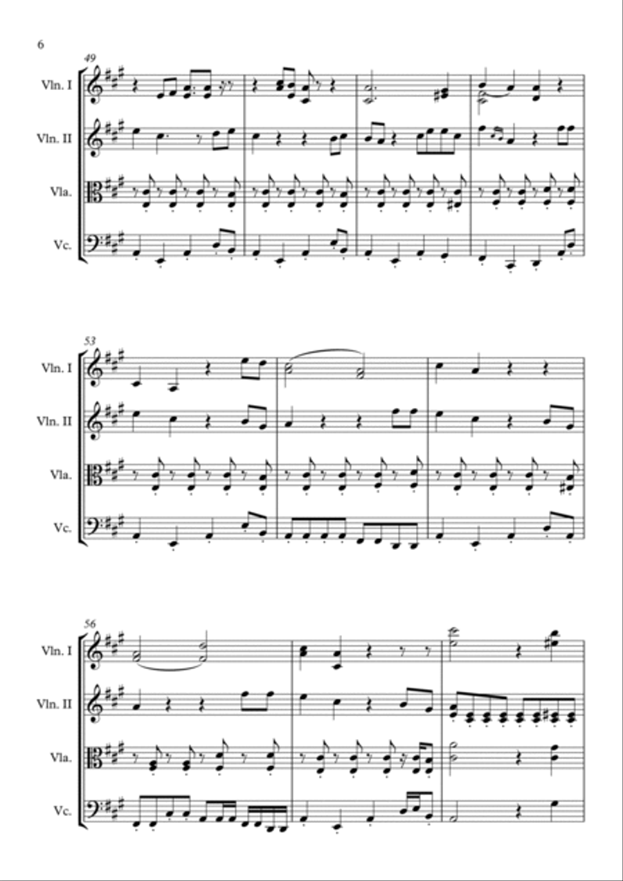 Merry Christmas Everyone Merry Christmas Everyone String Quartet scores gallery preview page 6