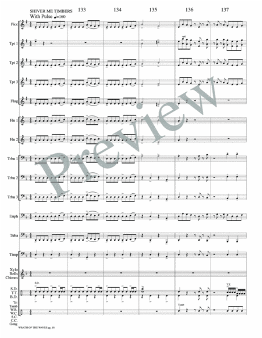 Wrath of the Waves Small Ensemble scores gallery preview page 20