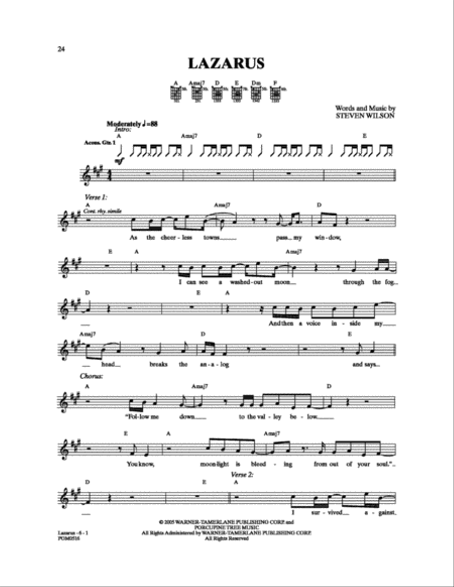 Lazarus Electric Guitar scores gallery preview page 1