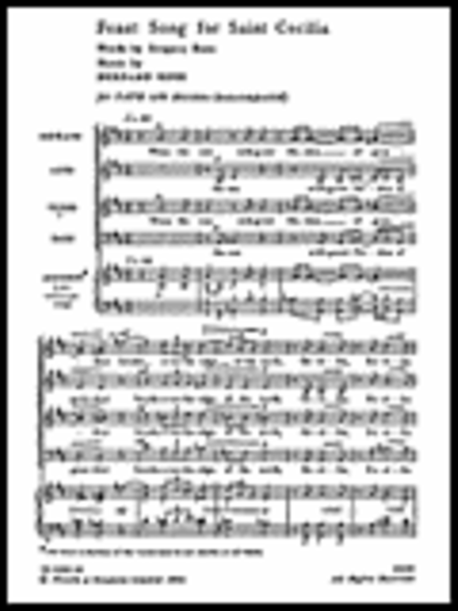 Feast Song for St Cecilia 4-Part scores gallery preview page 1