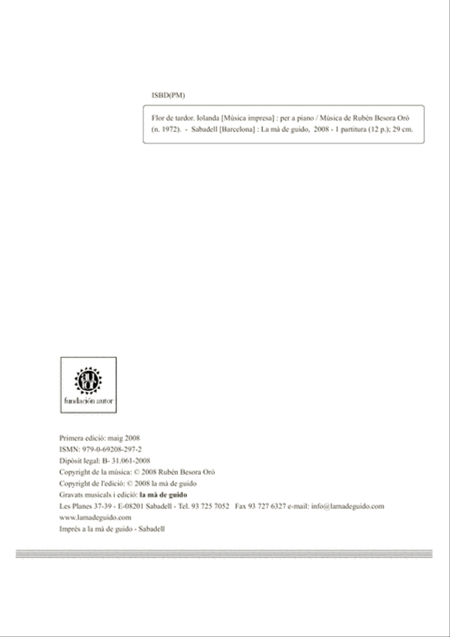 Flor de tardor. Iolanda Piano Solo scores gallery preview page 2