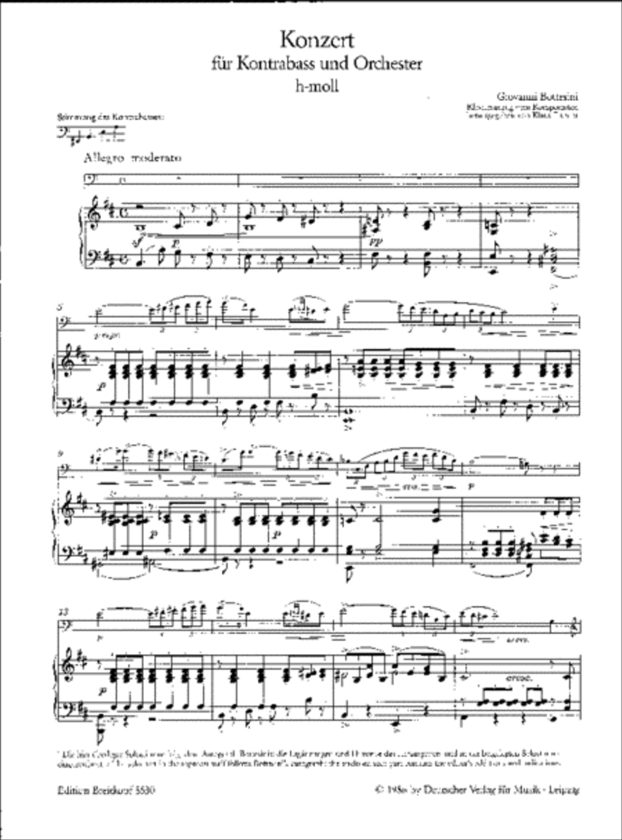Kontrabasskonzert h-moll Double Bass scores gallery preview page 2