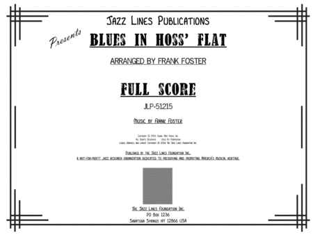 Blues In Hoss' Flat (Blues In Frankie's Flat)