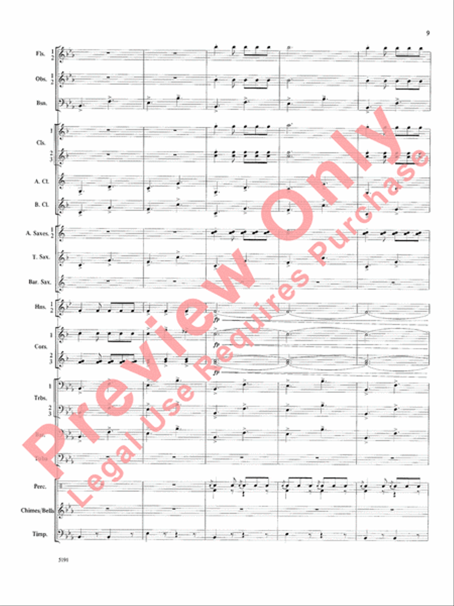 Wind Chimes Concert Band scores gallery preview page 10
