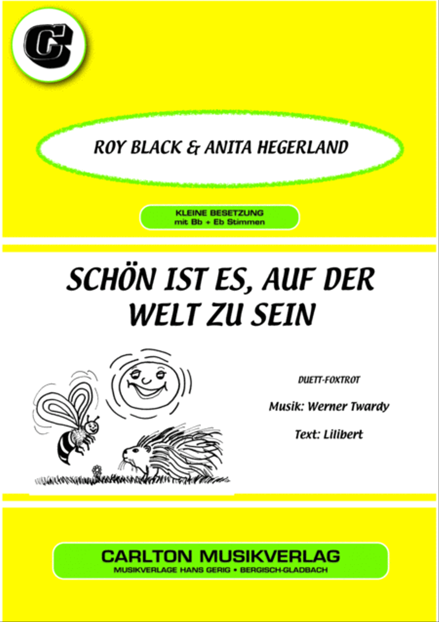 Schon ist es, auf der Welt zu sein Voice scores gallery preview page 1