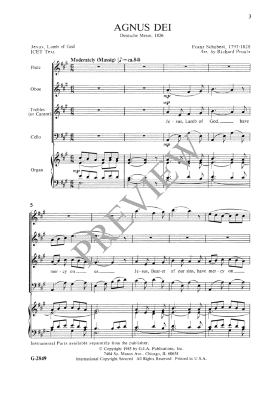 Agnus Dei Agnus Dei Unison Choir scores gallery preview page 4