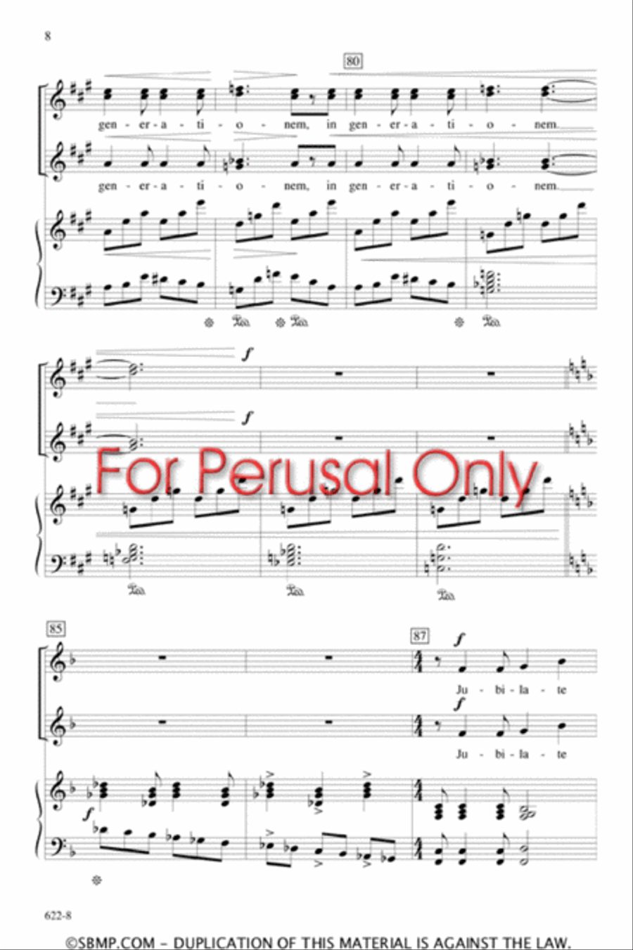 Jubilate Deo - SSA Octavo SSA scores gallery preview page 8