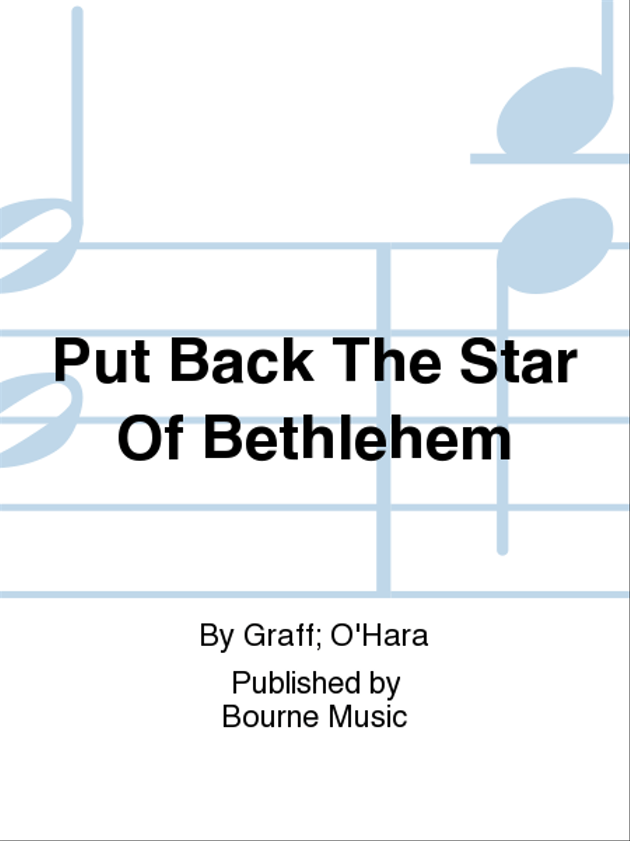 Put Back The Star Of Bethlehem TTBB scores gallery preview page 1