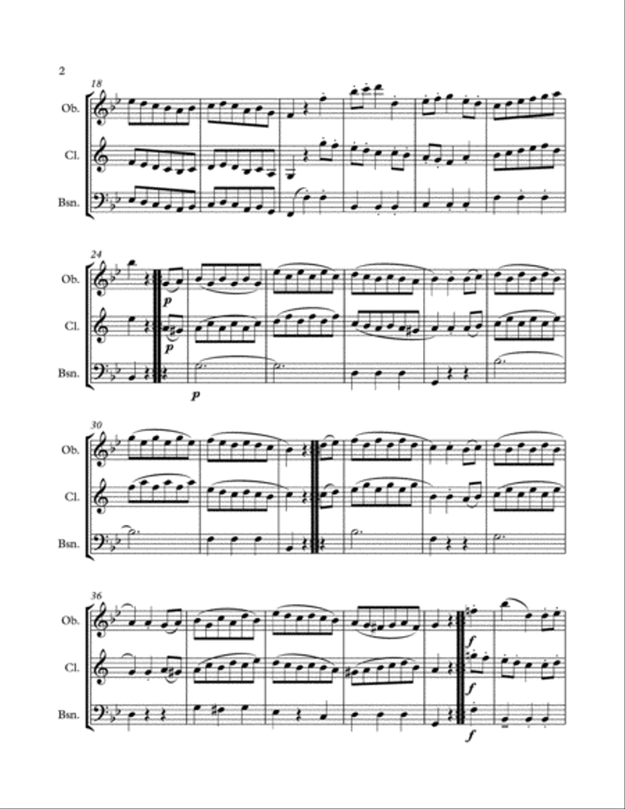 Trio d'anches for Oboe, B-flat Clarinet, and Bassoon