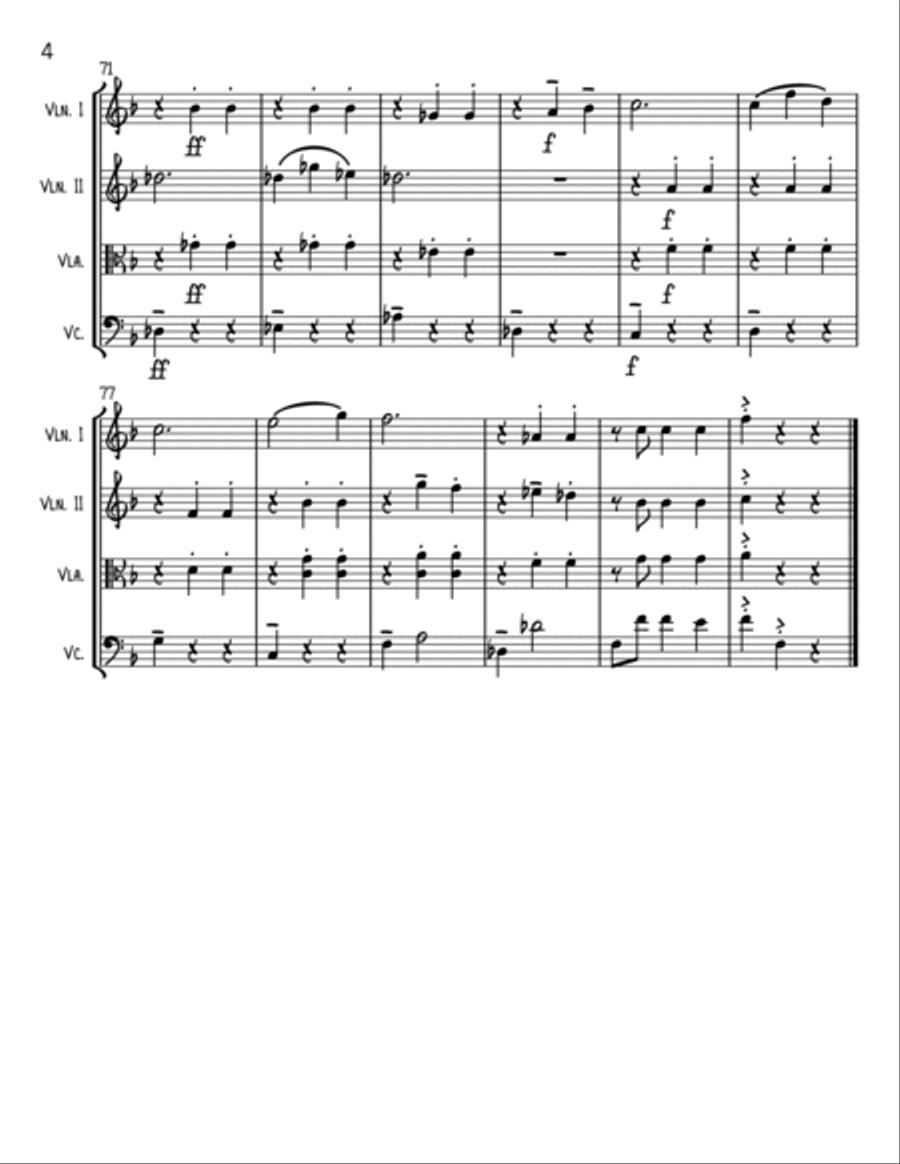 The Most Wonderful Time Of The Year String Quartet scores gallery preview page 4