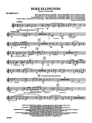 Duke Ellington! (Medley for Concert Band): 1st F Horn