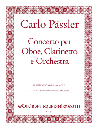 Book cover for Concerto for oboe, clarinet and orchestra