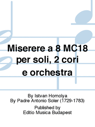 Miserere a 8 MC18 per soli, 2 cori e orchestra