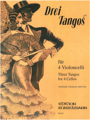 Book cover for 3 tangos for 4 celli