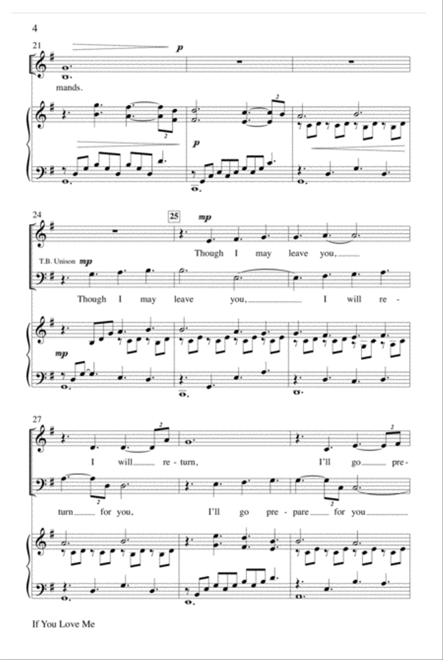 If You Love Me If You Love Me Choir scores gallery preview page 4