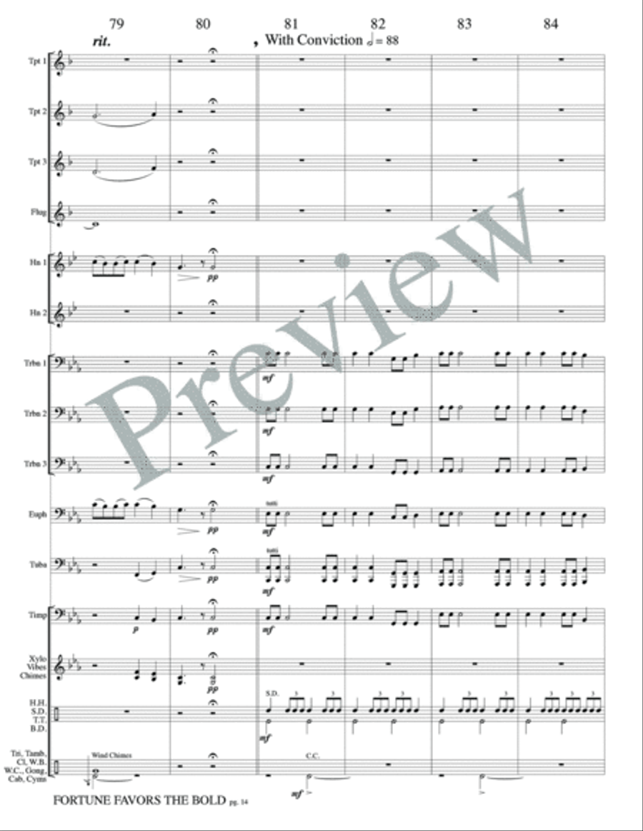 Fortune Favors the Bold - A Gladiator Story Small Ensemble scores gallery preview page 16