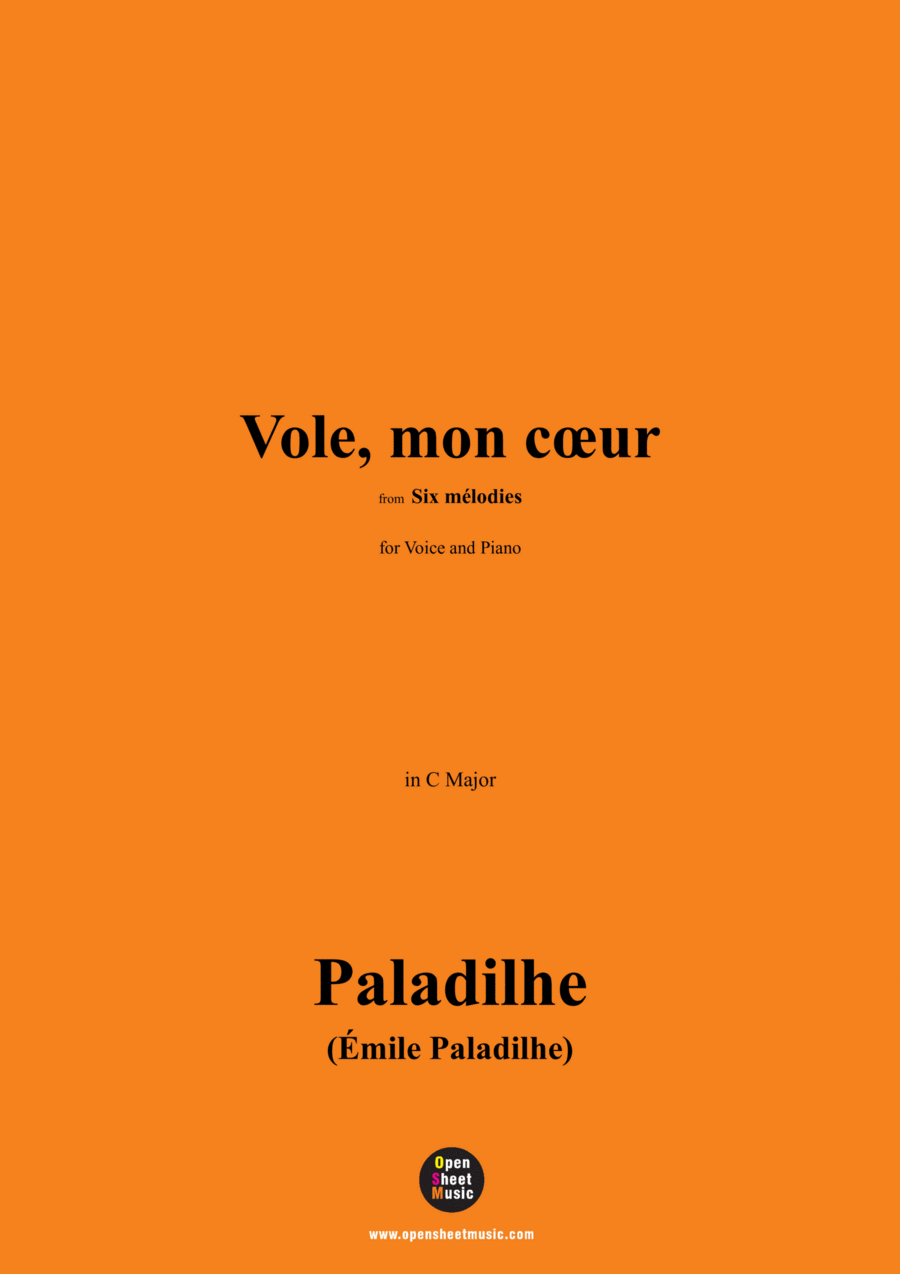 Paladilhe-Vole,mon cœur,in C Major Voice scores gallery preview page 1