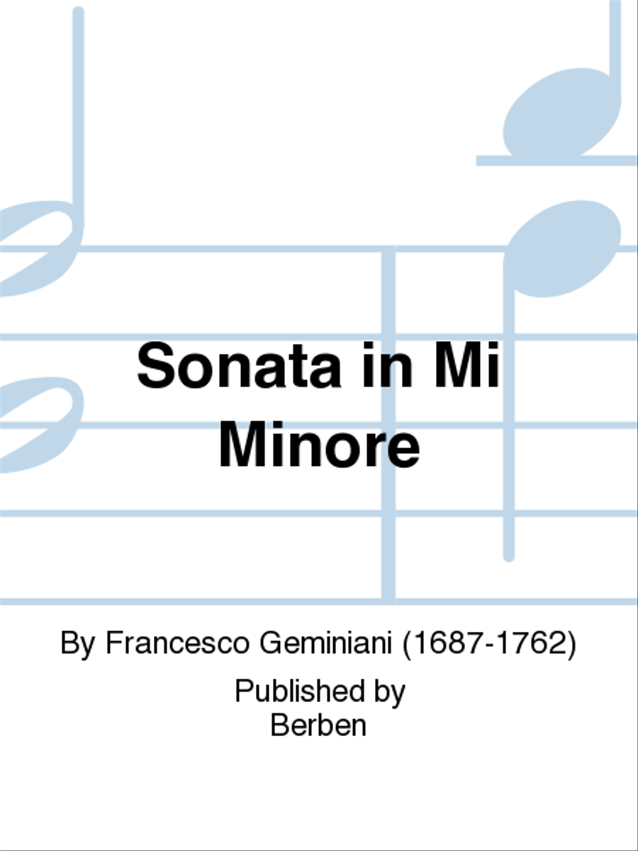 Sonata in Mi Minore